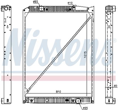 Radiator, engine cooling NISSENS 62791A