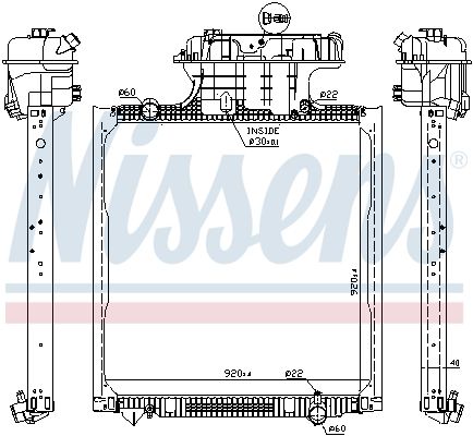 NISSENS 62873 Radiator, engine cooling