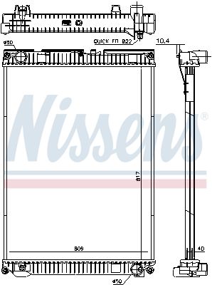 NISSENS 628763 Radiator, engine cooling