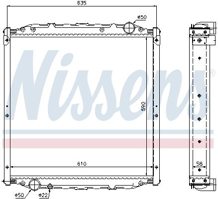 NISSENS 62877A Radiator, engine cooling