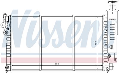 Radiator, engine cooling NISSENS 63526