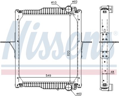 Radiator, engine cooling NISSENS 63783