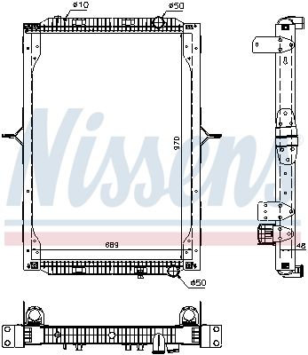 Radiator, engine cooling NISSENS 63786