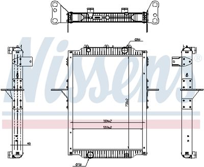 Radiator, engine cooling NISSENS 637879