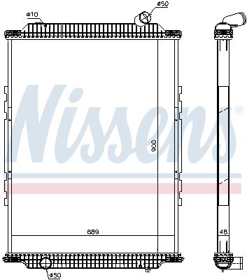 Radiator, engine cooling NISSENS 6378920