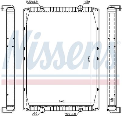 Radiator, engine cooling NISSENS 63845A