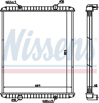 Radiator, engine cooling NISSENS 638490