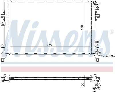 Low Temperature Cooler, charge air cooler NISSENS 65315