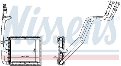 Heat Exchanger, interior heating NISSENS 707226