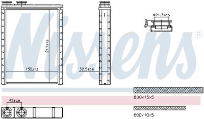 Heat Exchanger, interior heating NISSENS 707286