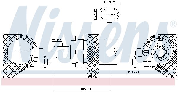 NISSENS 832110 Auxiliary Water Pump (cooling water circuit)