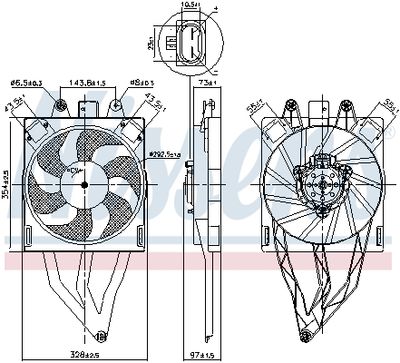 Fan, engine cooling NISSENS 850066