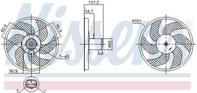 Fan, engine cooling NISSENS 850084