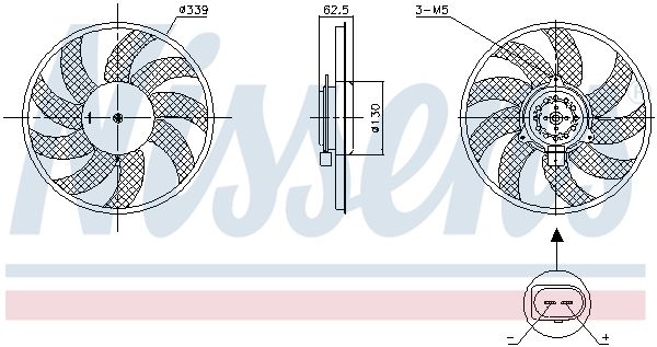 NISSENS 850105 Fan, engine cooling