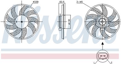 Fan, engine cooling NISSENS 850105