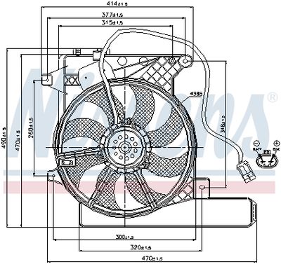 Fan, engine cooling NISSENS 85203