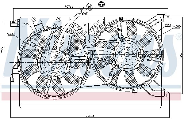 NISSENS 85523 Fan, engine cooling