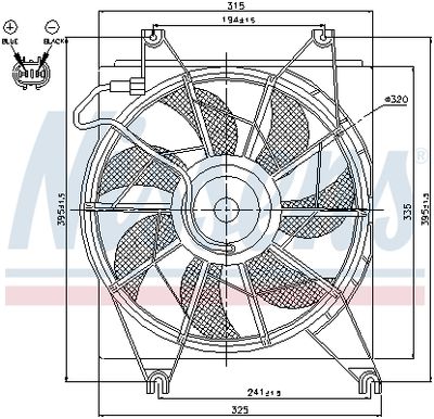 Fan, engine cooling NISSENS 85620