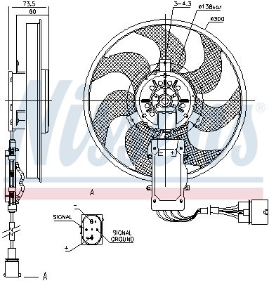 Fan, engine cooling NISSENS 85730