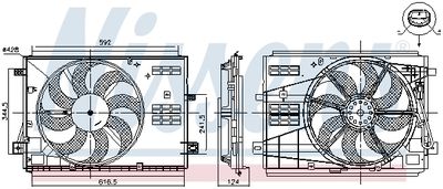 Fan, engine cooling NISSENS 85973