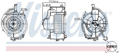 Interior Blower NISSENS 87478