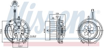 Interior Blower NISSENS 87524