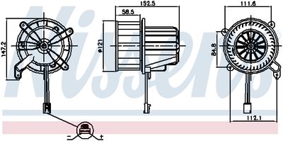 Interior Blower NISSENS 87621