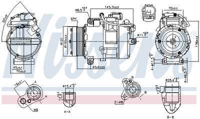 Compressor, air conditioning NISSENS 890012