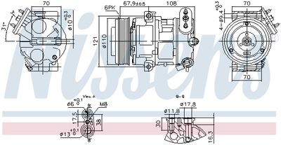 Compressor, air conditioning NISSENS 890663