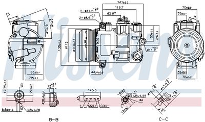 Compressor, air conditioning NISSENS 890696