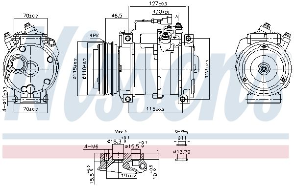 NISSENS 891005 Compressor, air conditioning