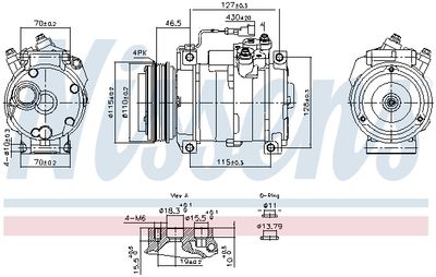 Compressor, air conditioning NISSENS 891005