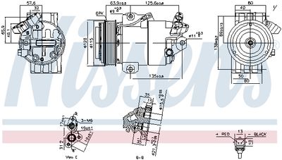 Compressor, air conditioning NISSENS 891012