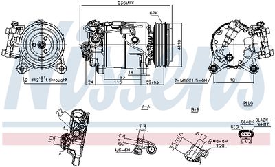 Compressor, air conditioning NISSENS 891019