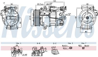 Compressor, air conditioning NISSENS 891042