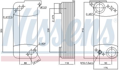 Oil Cooler, retarder NISSENS 90768