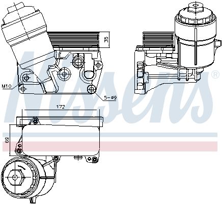 NISSENS 91310 Oil Cooler, engine oil