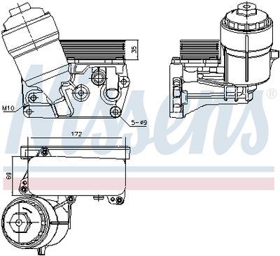 Oil Cooler, engine oil NISSENS 91310