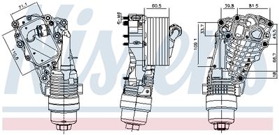 Oil Cooler, engine oil NISSENS 91399