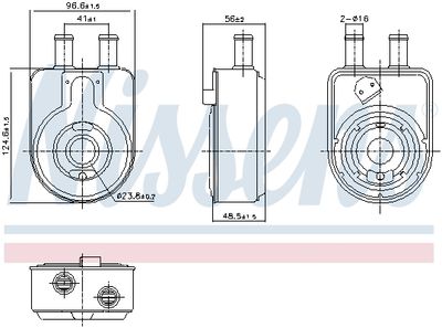 Oil Cooler, engine oil NISSENS 91448