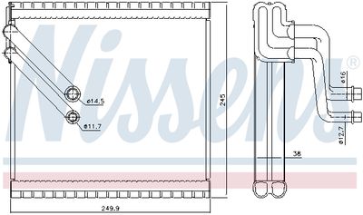 Evaporator, air conditioning NISSENS 92409