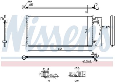 Condenser, air conditioning NISSENS 941242