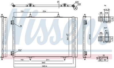 Condenser, air conditioning NISSENS 941276