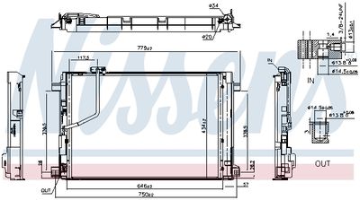 Condenser, air conditioning NISSENS 941293