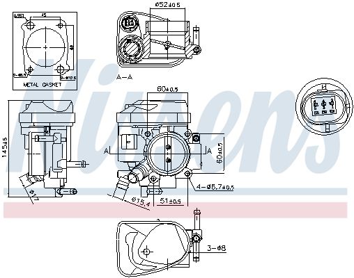 NISSENS 955002 Throttle Body