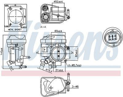 Throttle Body NISSENS 955002