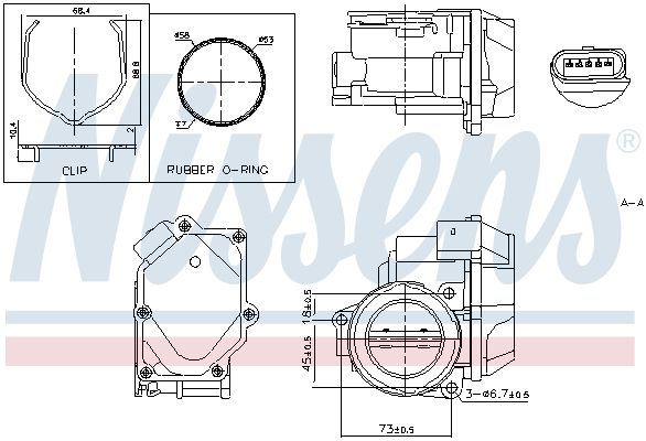 NISSENS 955055 Throttle Body