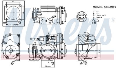 Throttle Body NISSENS 955063