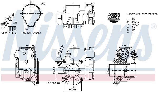 NISSENS 955091 Throttle Body