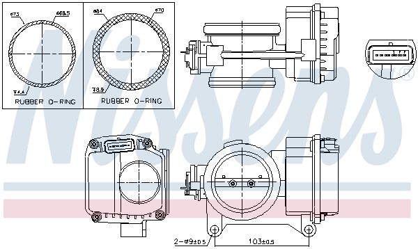 NISSENS 955096 Throttle Body